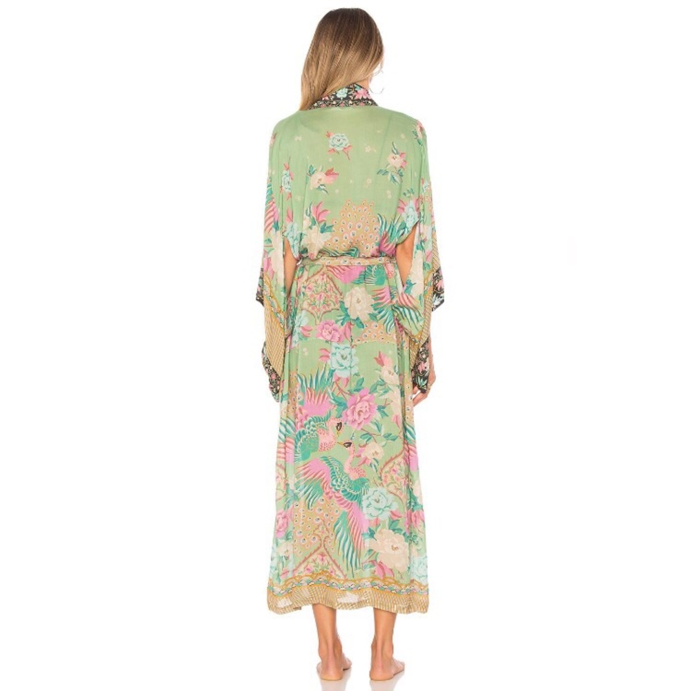 LAST ONE! Bohemian Peacock Floral Kimono Wrap - Picture 5 of 6